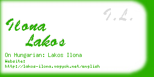 ilona lakos business card